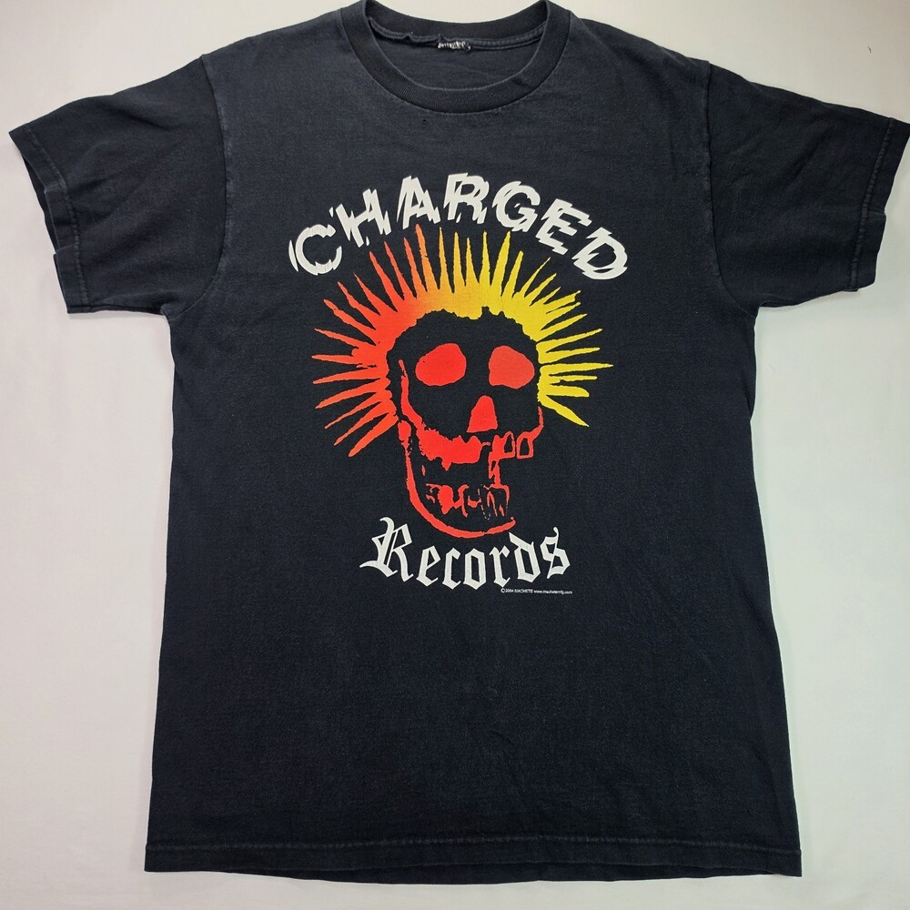 Vintage Y2K Charged Records Punk Promo T-Shirt 19x28 The Casualties Oxymoron Oi!